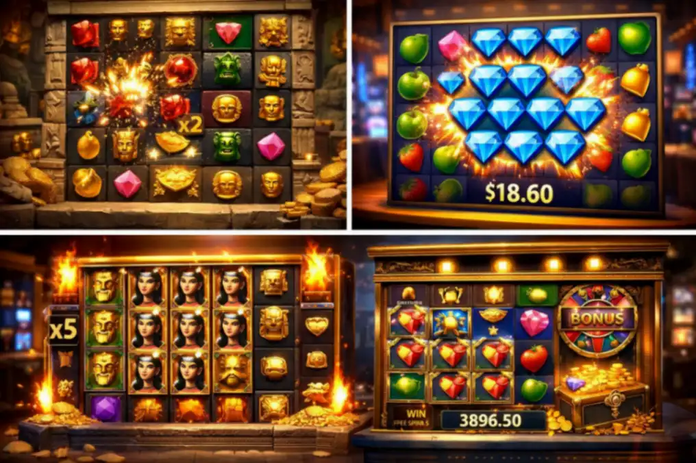 Sistemas Avalanche e Cluster Pays em Slots